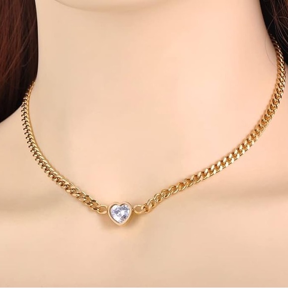 Fashion Jewelry Jewelry - Chrystal Heart choker